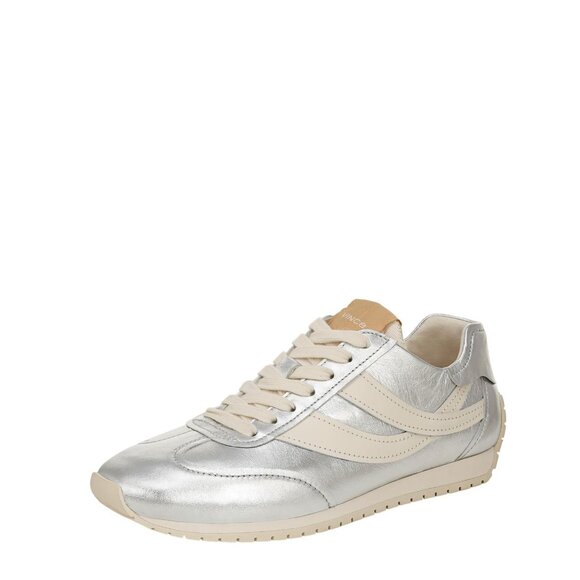 Vince Womens Oasis Runner Lace Up Fashion Sneaker J0062LD901 Silver Leather 8.5M - Picture 8 of 12